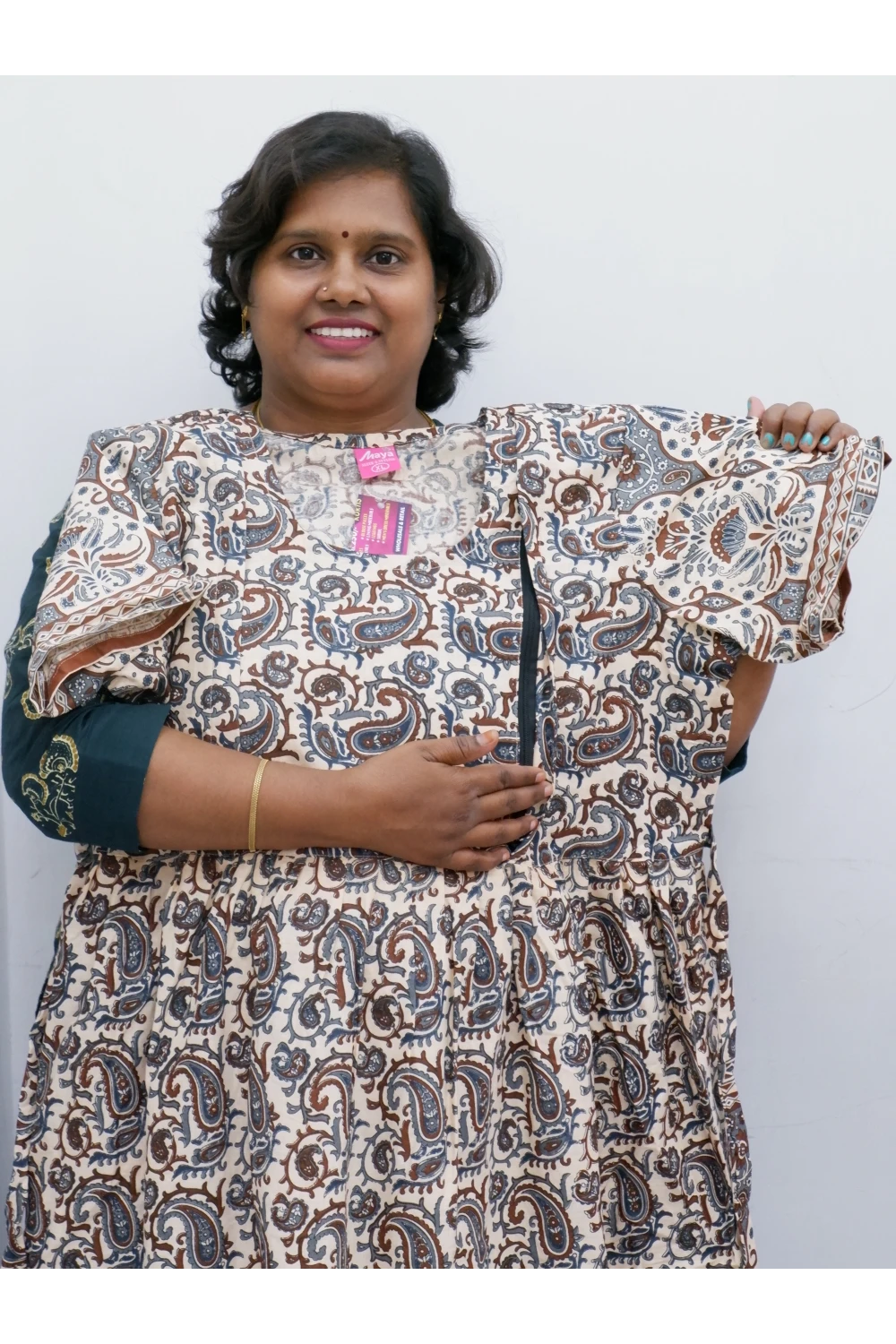 Comfort Fit Maternity Nighty – Side Zip Design