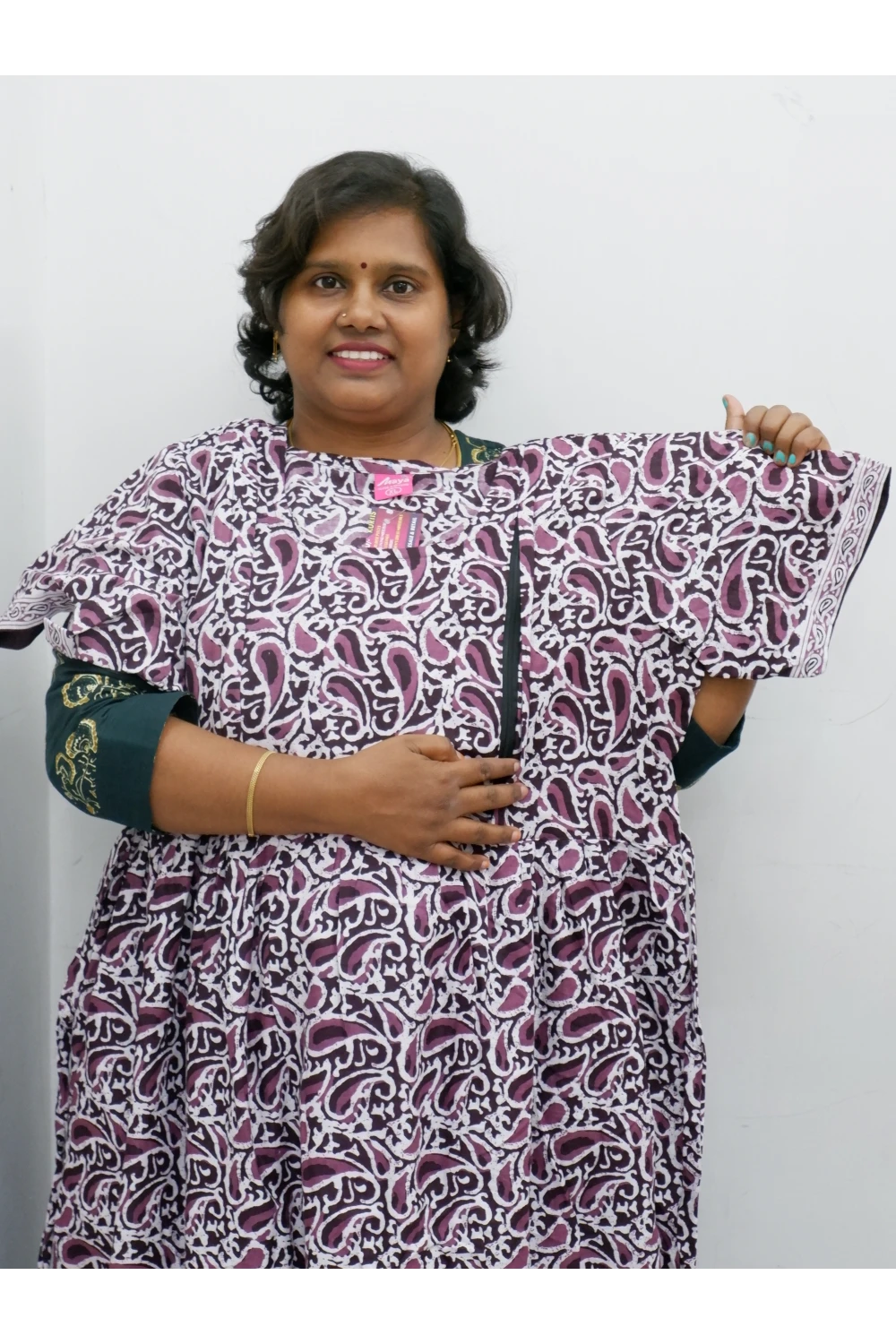 Comfort Fit Maternity Nighty – Side Zip Design