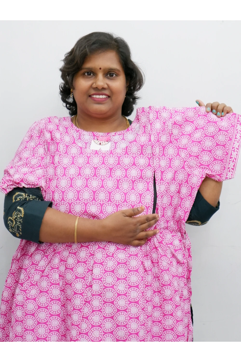 Comfort Fit Maternity Nighty – Side Zip Design