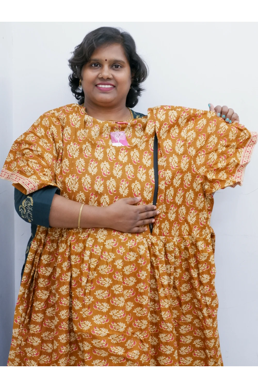 Comfort Fit Maternity Nighty – Side Zip Design