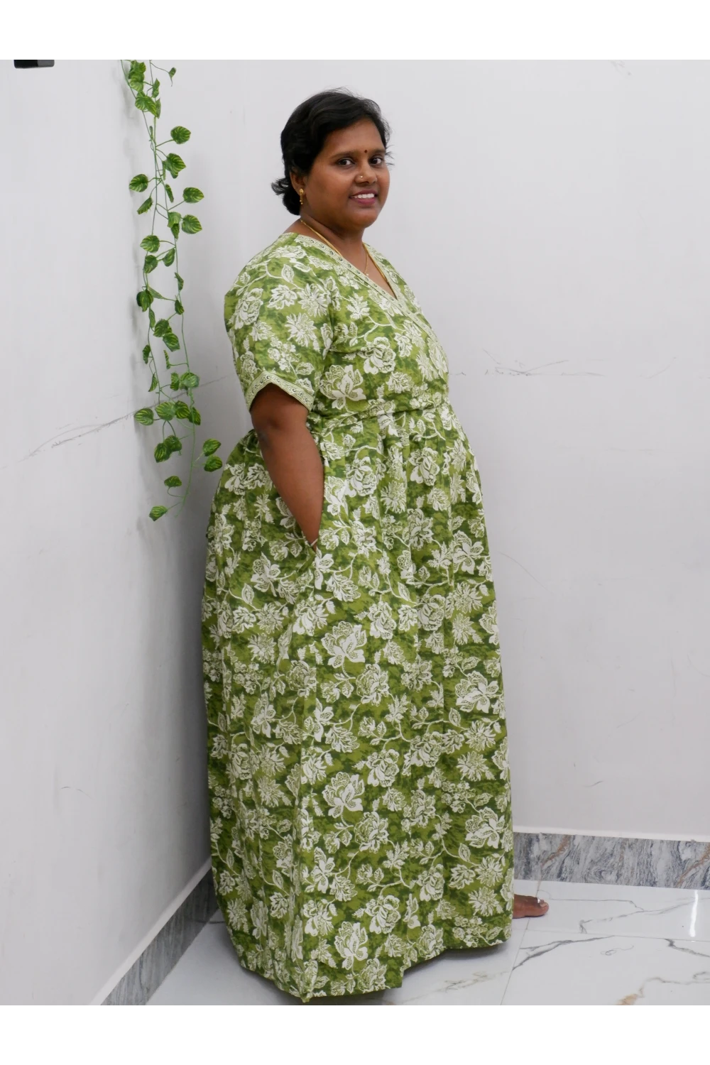 Zipless Pure Cotton Nighty for Women – Soft & Comfortable Wear