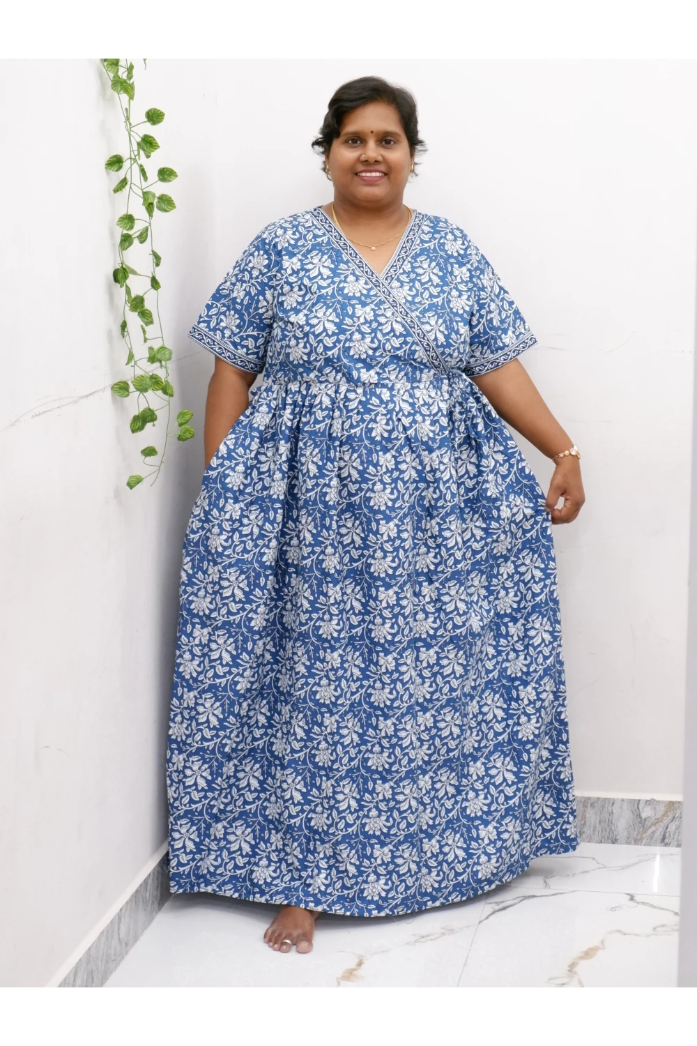 Zipless Pure Cotton Nighty for Women – Soft & Comfortable Wear