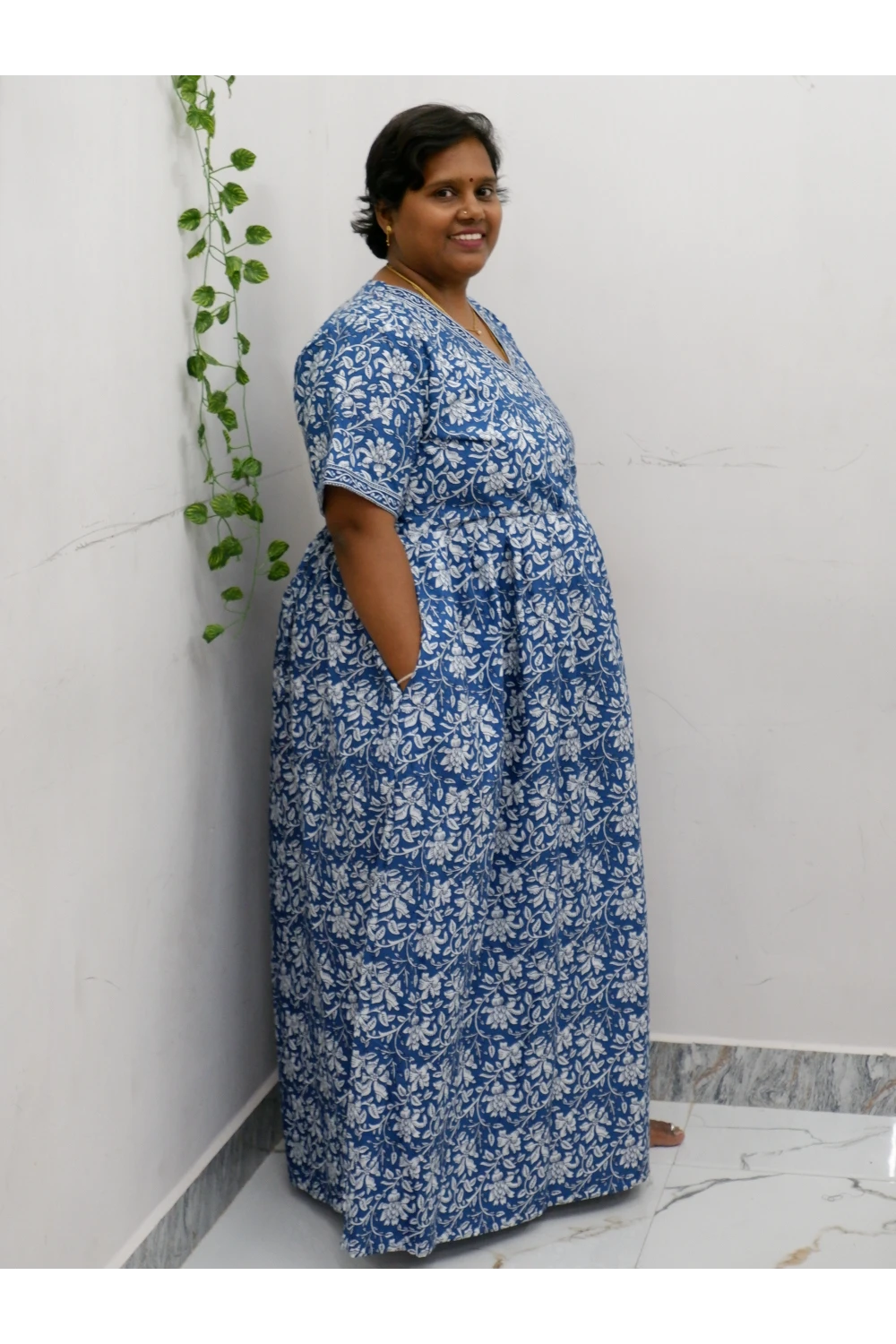 Zipless Pure Cotton Nighty for Women – Soft & Comfortable Wear
