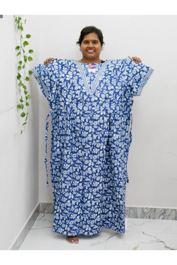 Premium V-Neck Cotton Frock for Women – Breathable & Skin-Friendly