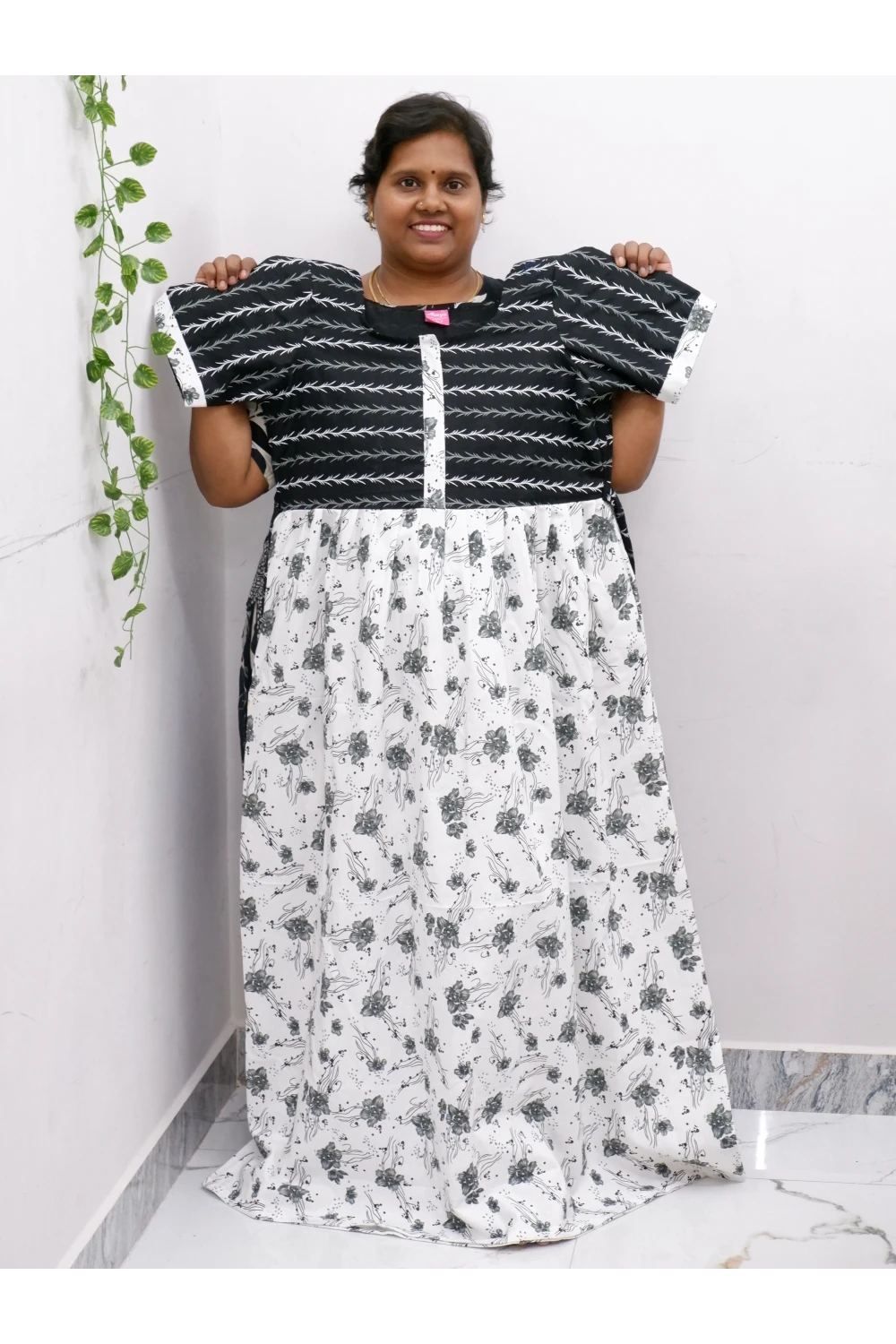 Frock Style Cotton Nighty – Soft & Flowing Fit