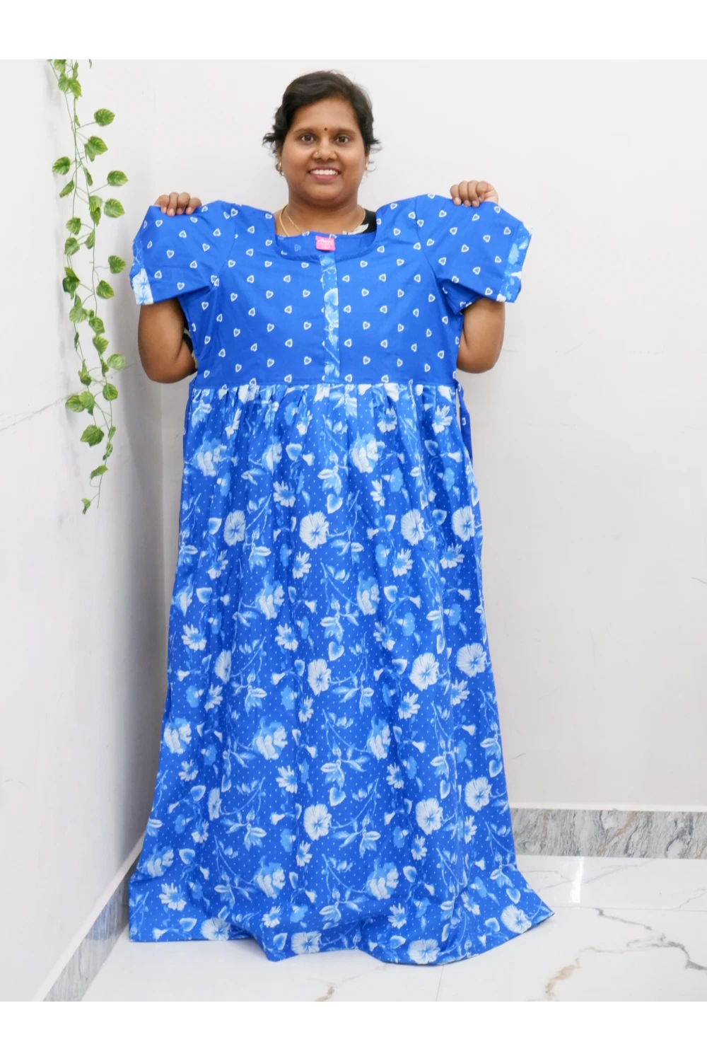 Frock Style Cotton Nighty – Soft & Flowing Fit