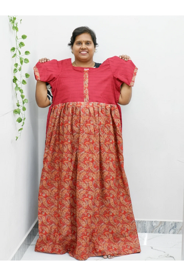 Frock Style Cotton Nighty – Soft & Flowing Fit