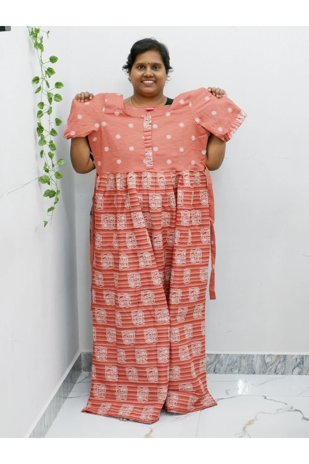 Frock Style Cotton Nighty – Soft & Flowing Fit