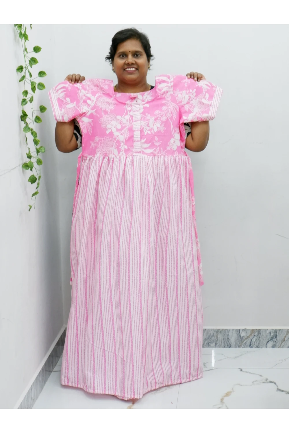 Frock Style Cotton Nighty – Soft & Flowing Fit