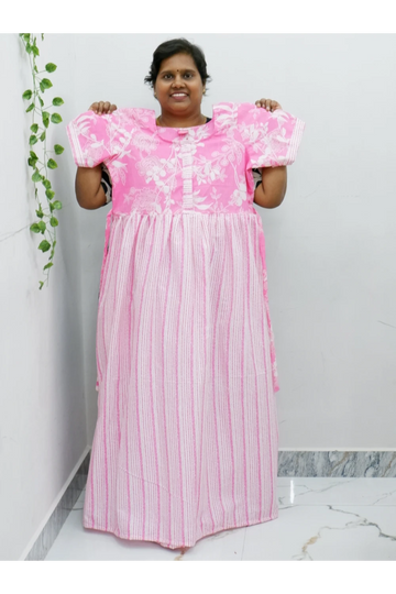 Frock Style Cotton Nighty – Soft & Flowing Fit