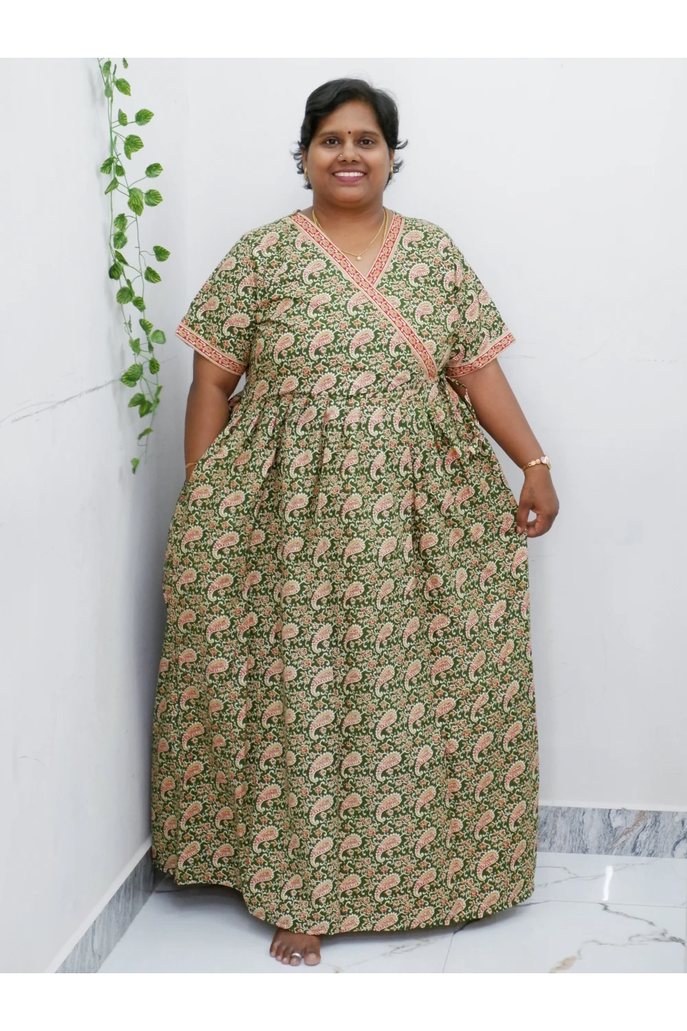 Zipless Pure Cotton Nighty for Women – Soft & Comfortable Wear