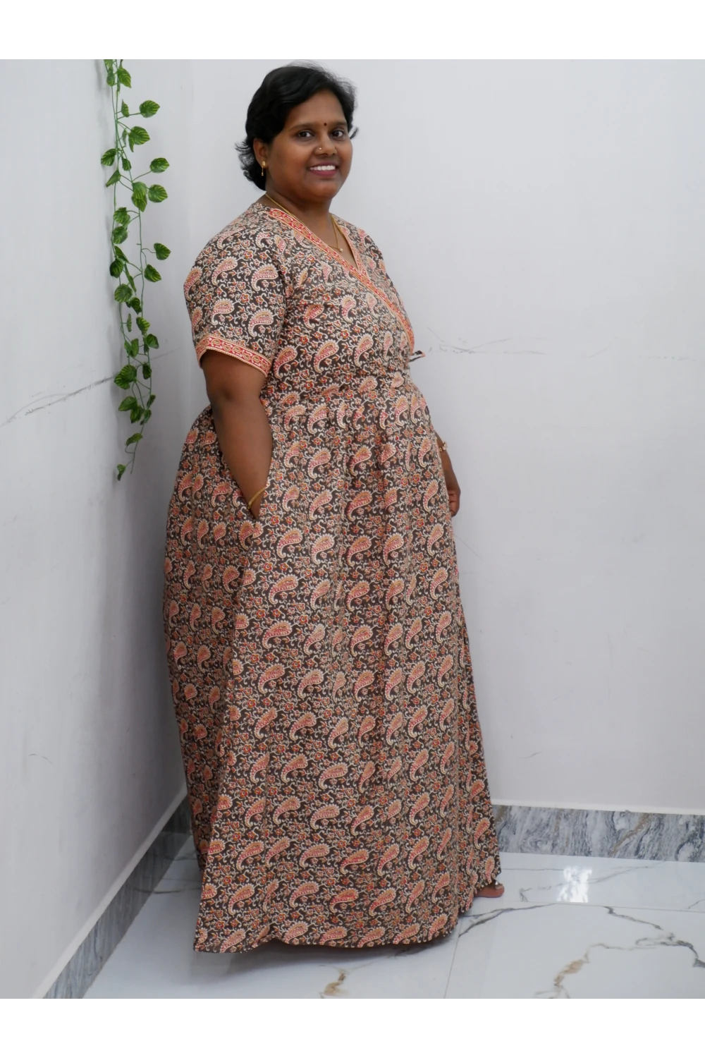 Zipless Pure Cotton Nighty for Women – Soft & Comfortable Wear
