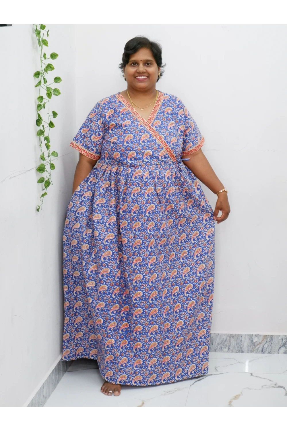 Zipless Pure Cotton Nighty for Women – Soft & Comfortable Wear