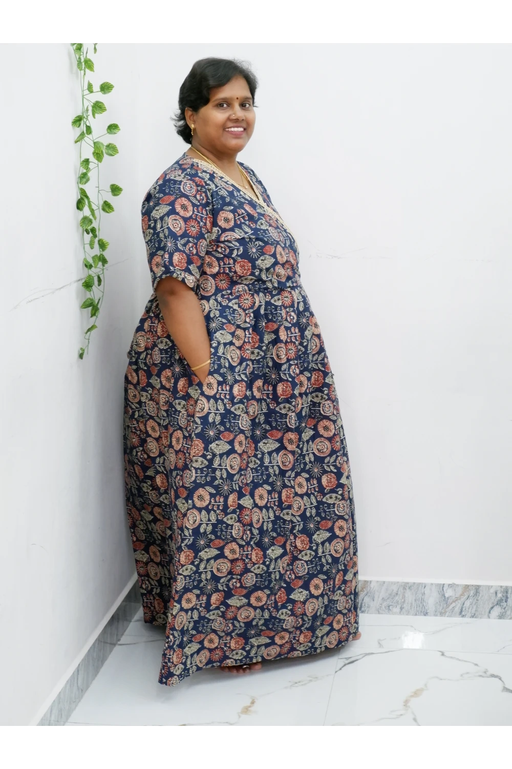 Zipless Pure Cotton Nighty for Women – Soft & Comfortable Wear