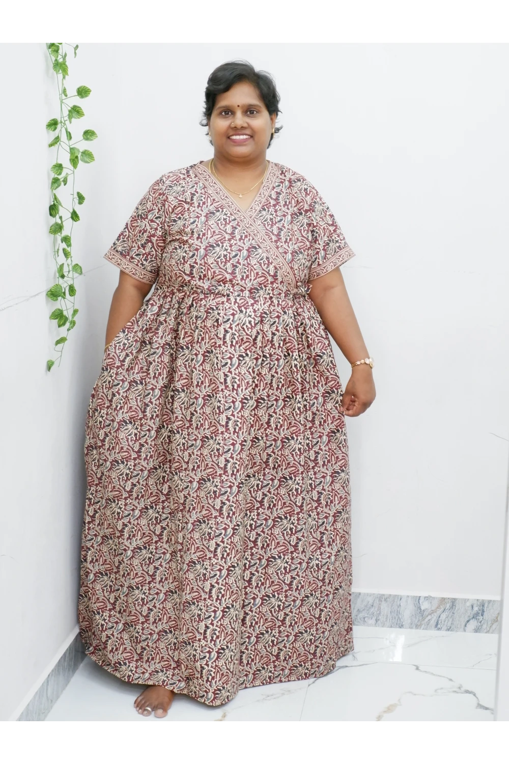 Zipless Pure Cotton Nighty for Women – Soft & Comfortable Wear