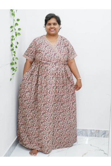 Zipless Pure Cotton Nighty for Women – Soft & Comfortable Wear