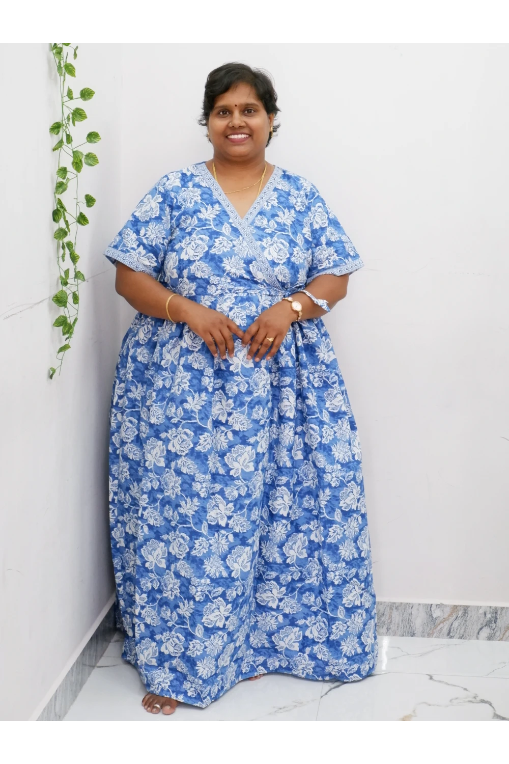 Zipless Pure Cotton Nighty for Women – Soft & Comfortable Wear
