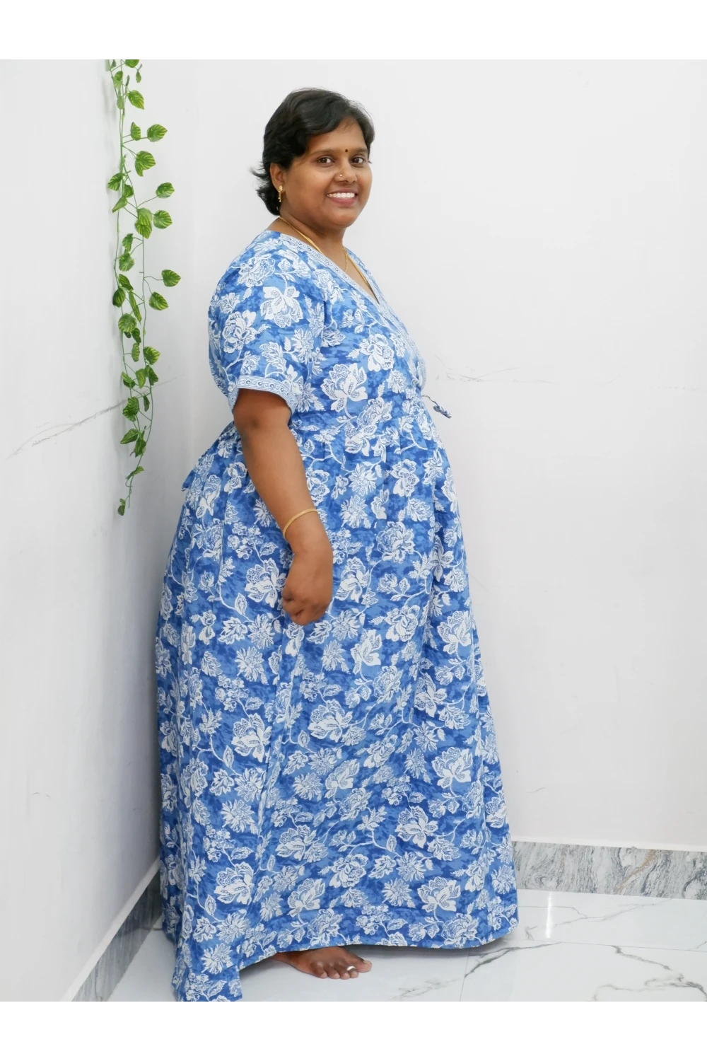 Zipless Pure Cotton Nighty for Women – Soft & Comfortable Wear