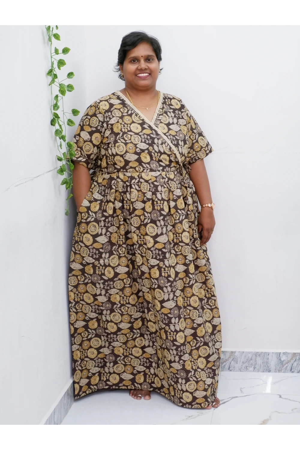 Zipless Pure Cotton Nighty for Women – Soft & Comfortable Wear