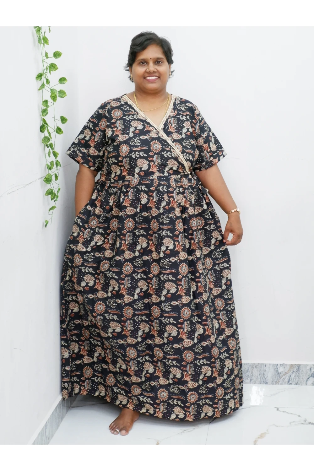 Zipless Pure Cotton Nighty for Women – Soft & Comfortable Wear