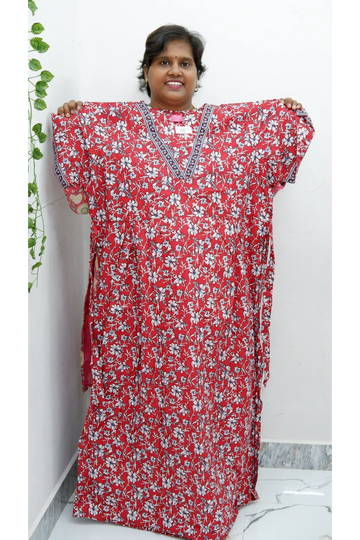 Premium V-Neck Cotton Frock for Women – Breathable & Skin-Friendly
