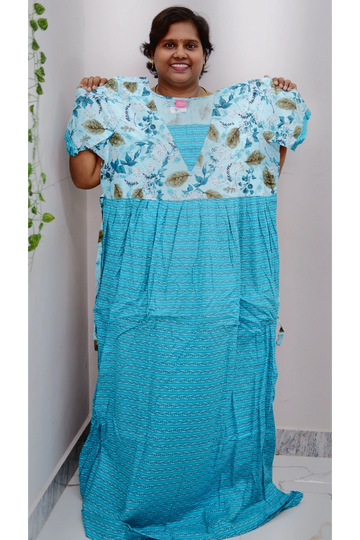 Premium V-Neck Cotton Frock for Women – Breathable & Skin-Friendly