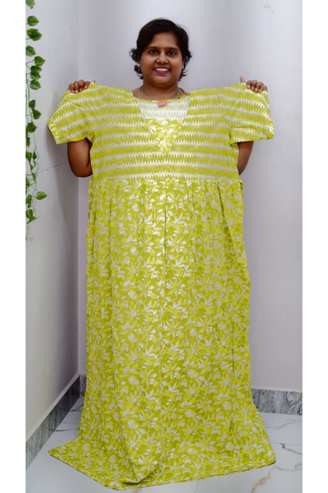 Premium V-Neck Cotton Frock for Women – Breathable & Skin-Friendly