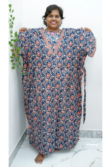 Premium V-Neck Cotton Frock for Women – Breathable & Skin-Friendly