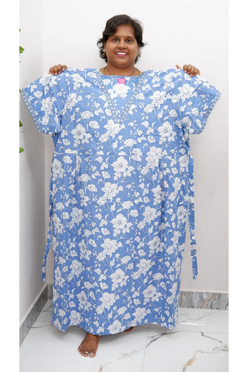 Premium V-Neck Cotton Frock for Women – Breathable & Skin-Friendly