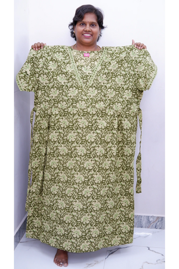 Premium V-Neck Cotton Frock for Women – Breathable & Skin-Friendly
