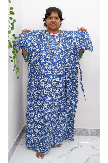 Premium V-Neck Cotton Frock for Women – Breathable & Skin-Friendly