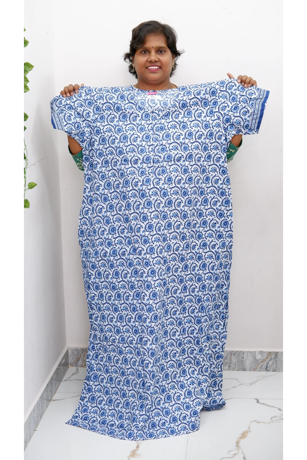 Elegant Zip Nighty – Jyothi Cotton Breeze