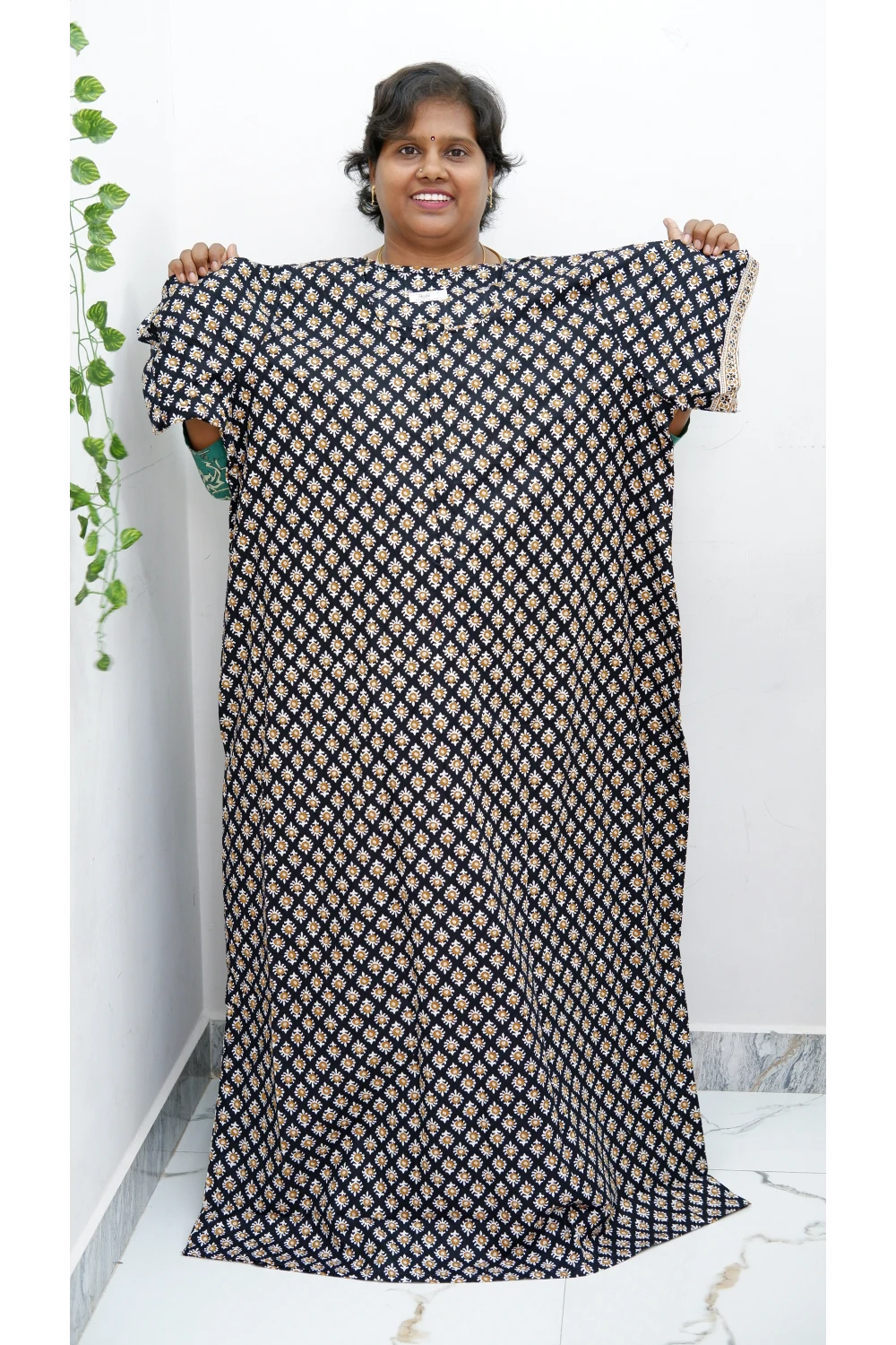 Elegant Zip Nighty – Jyothi Cotton Breeze