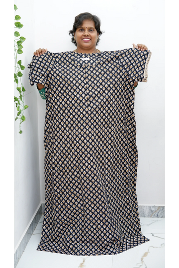Elegant Zip Nighty – Jyothi Cotton Breeze