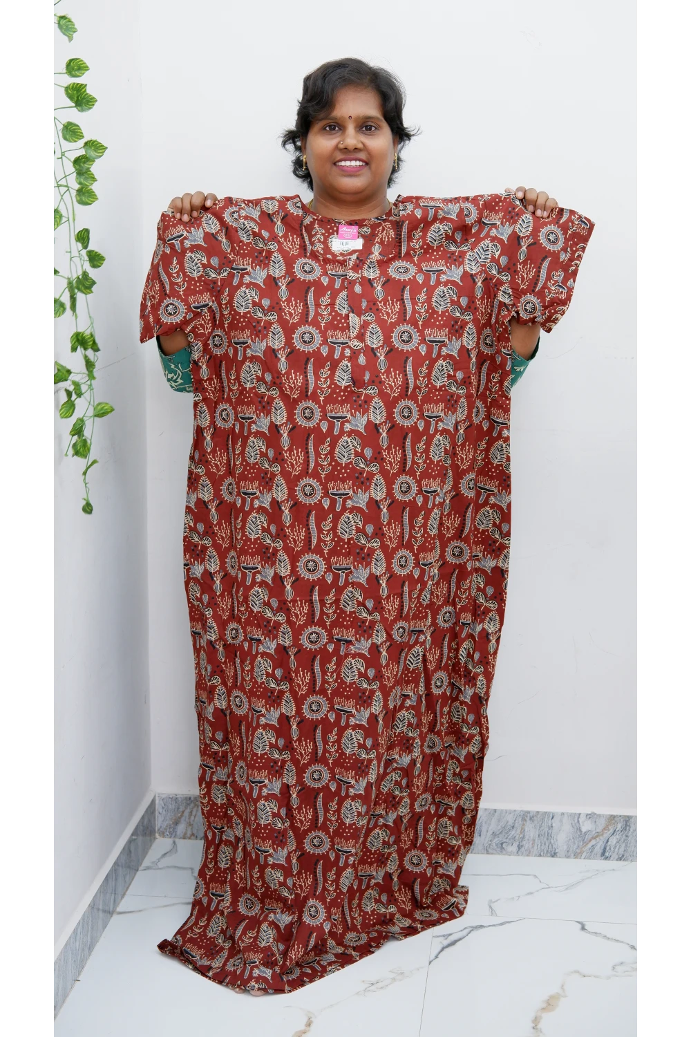 Elegant Zip Nighty – Jyothi Cotton Breeze