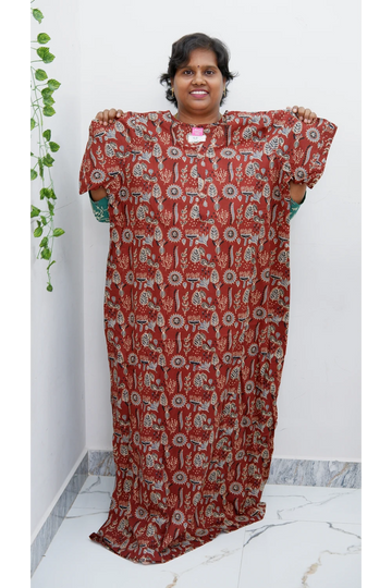 Elegant Zip Nighty – Jyothi Cotton Breeze