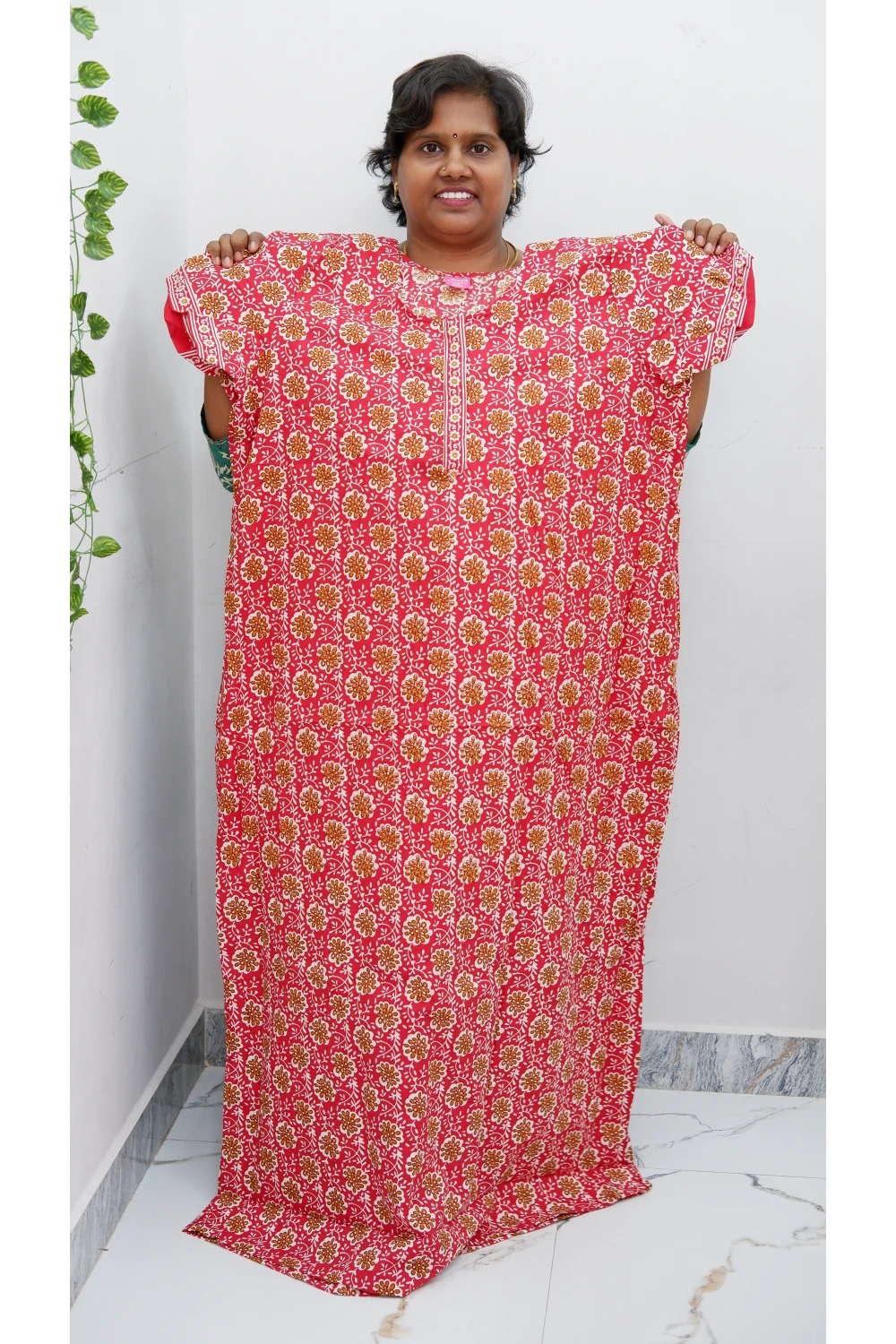 Elegant Zip Nighty – Jyothi Cotton Breeze