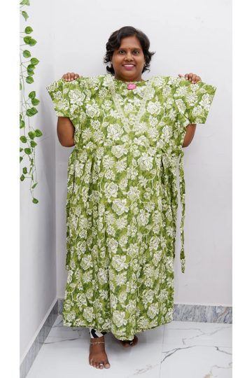 Premium V-Neck Cotton Frock for Women – Breathable & Skin-Friendly