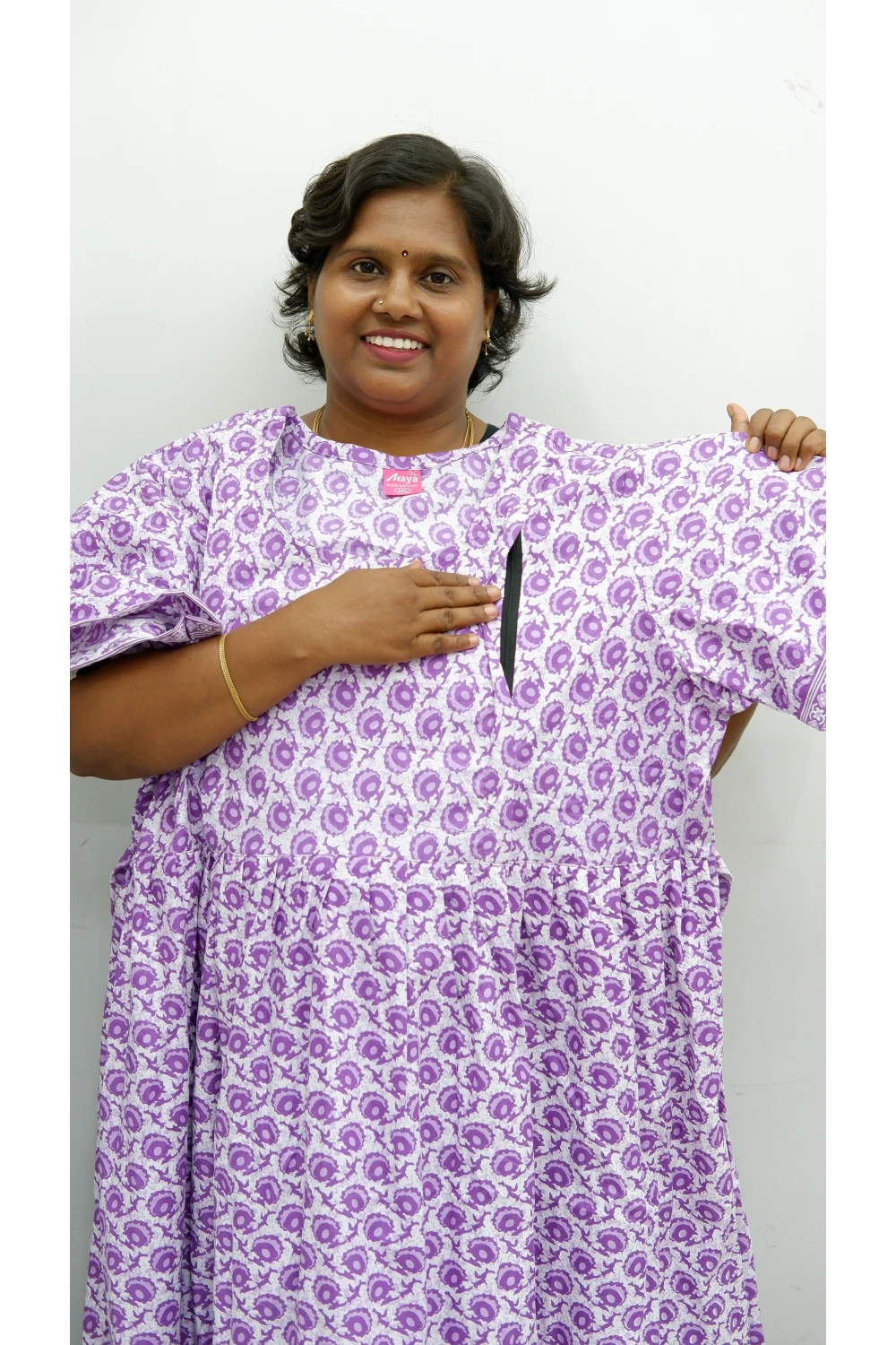 Comfort Fit Maternity Nighty – Side Zip Design