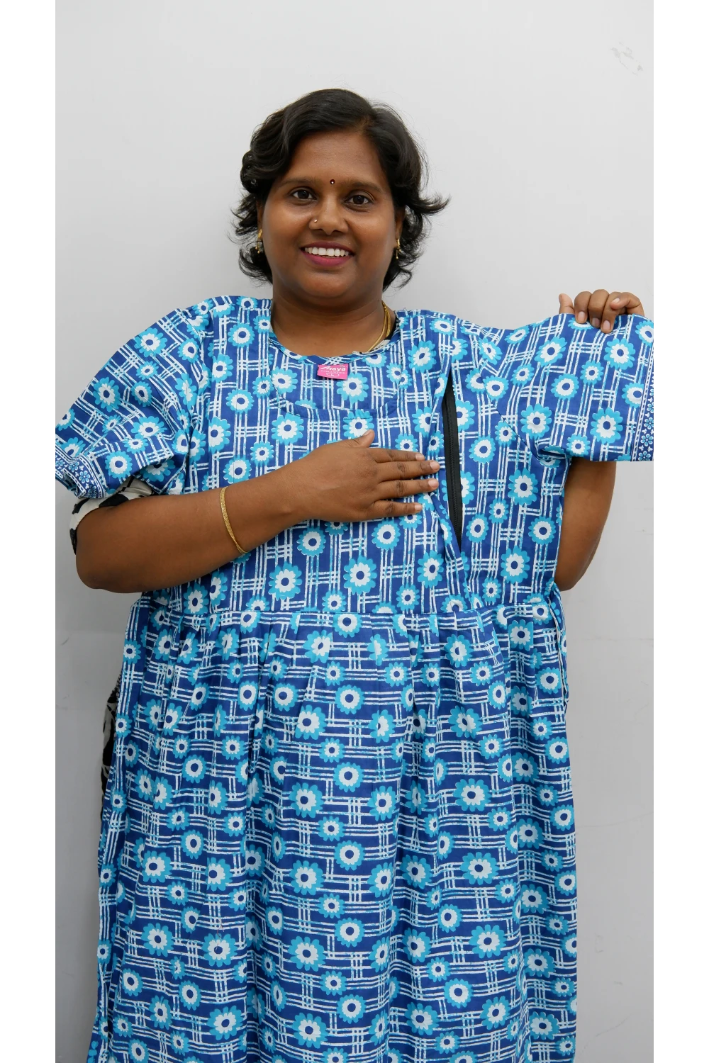 Comfort Fit Maternity Nighty – Side Zip Design