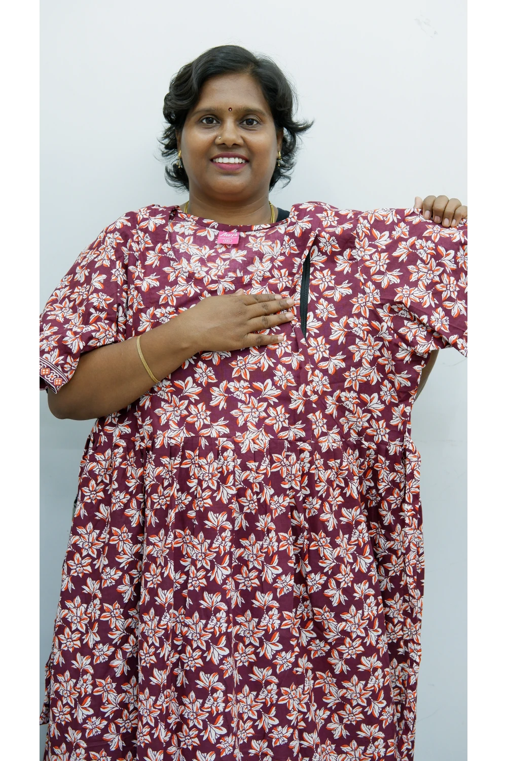 Comfort Fit Maternity Nighty – Side Zip Design