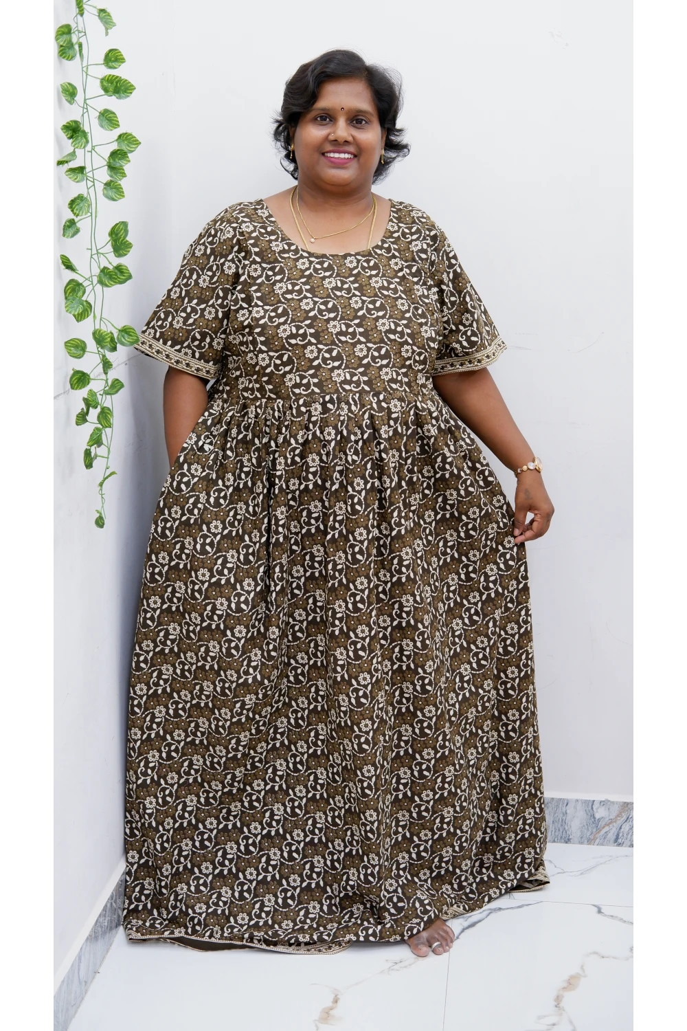 Comfort Fit Maternity Nighty – Side Zip Design