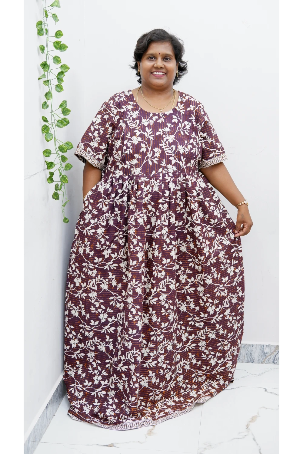 Comfort Fit Maternity Nighty – Side Zip Design