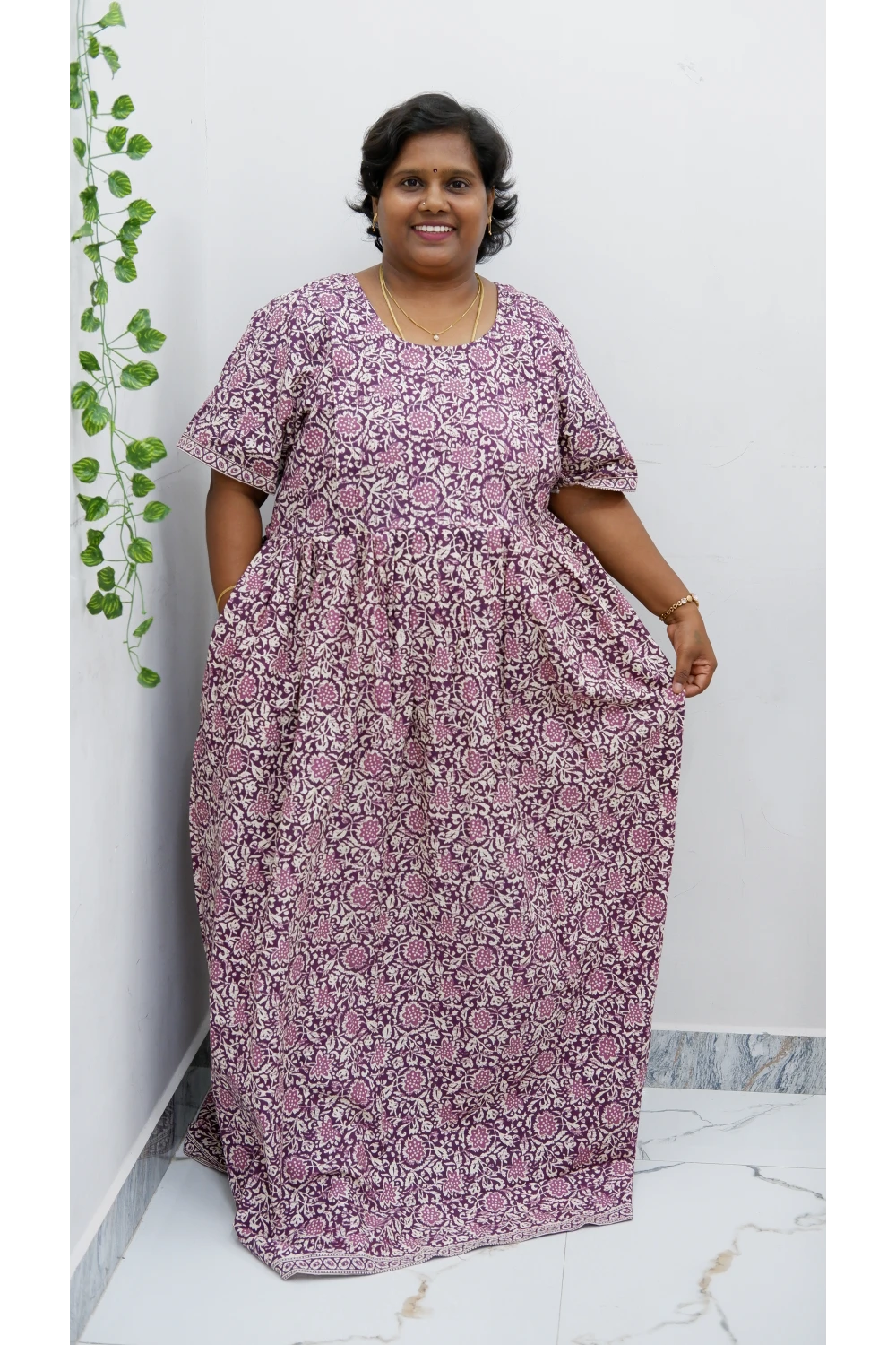 Comfort Fit Maternity Nighty – Side Zip Design
