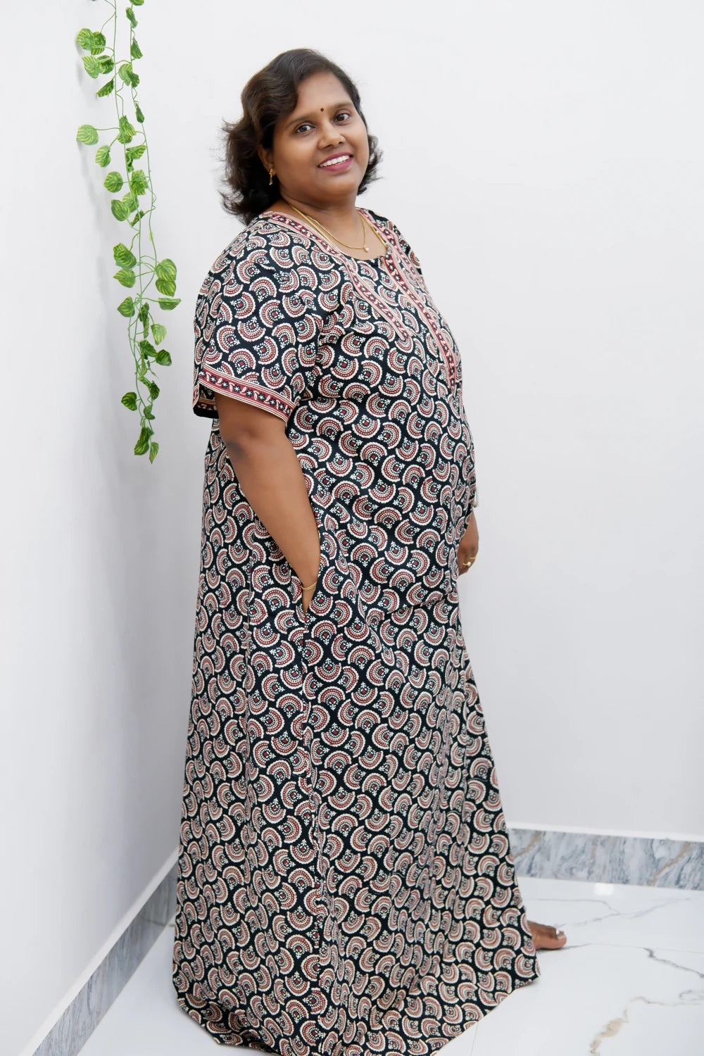 Elegant Zip Nighty – Jyothi Cotton Breeze