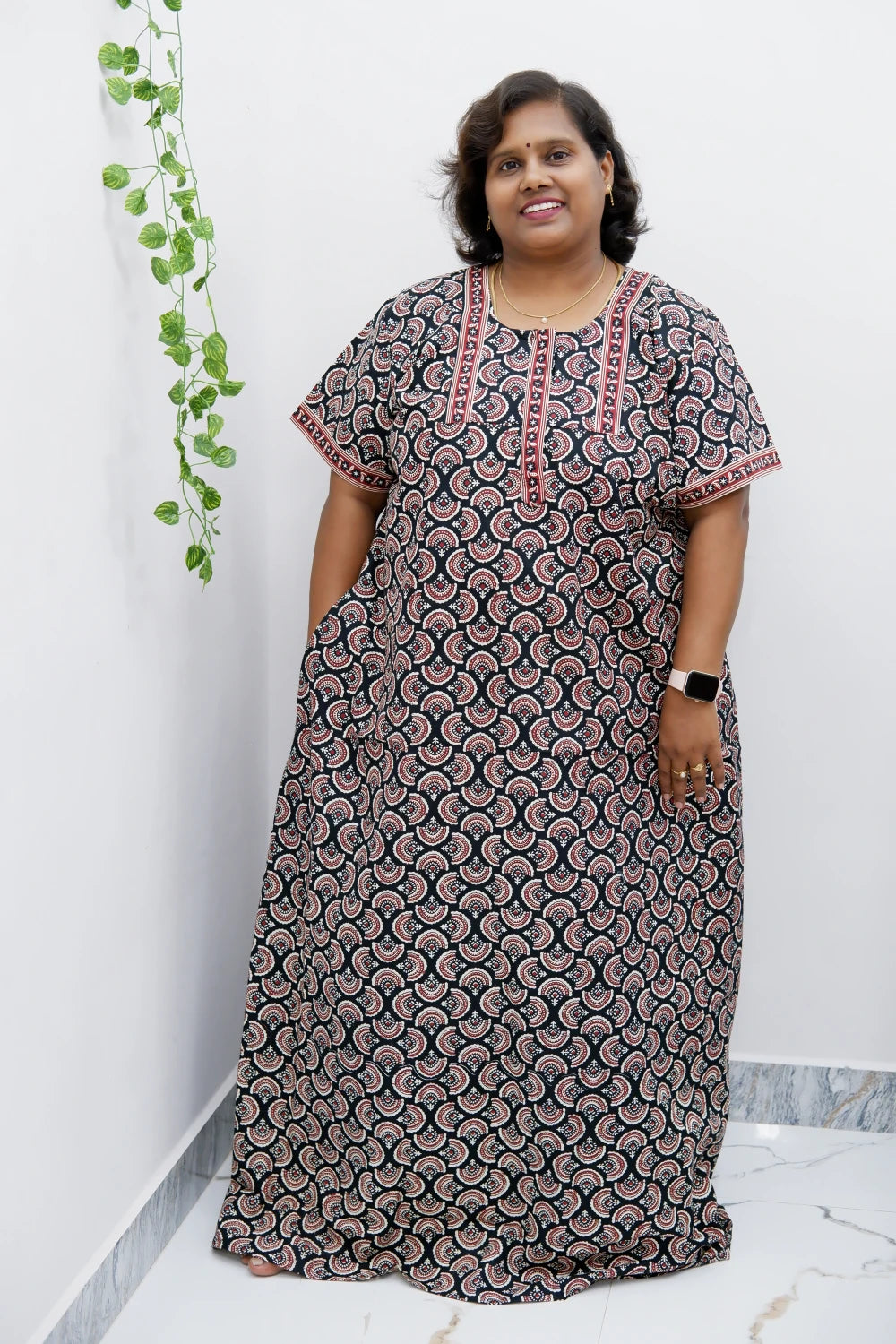Elegant Zip Nighty – Jyothi Cotton Breeze