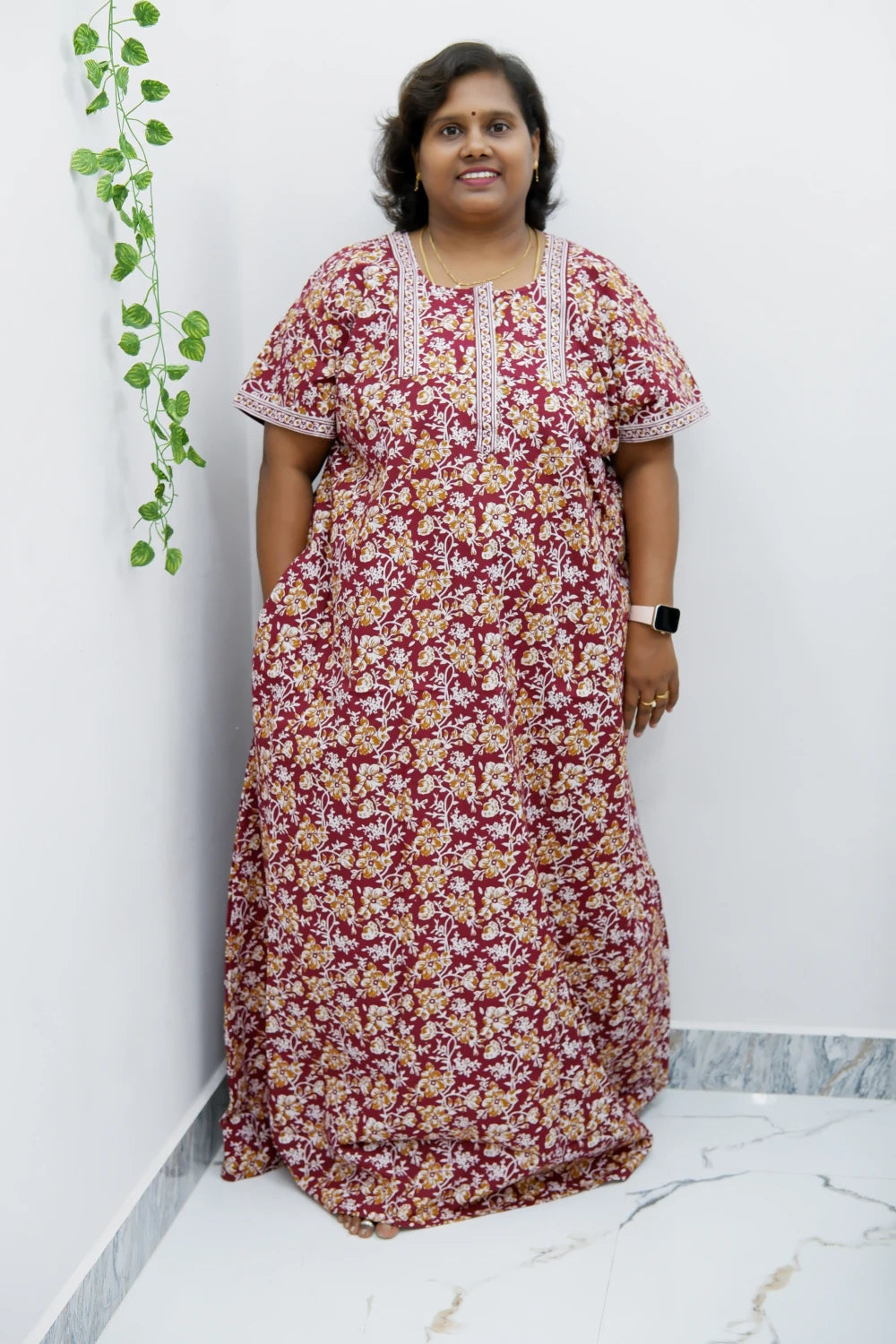 Elegant Zip Nighty – Jyothi Cotton Breeze