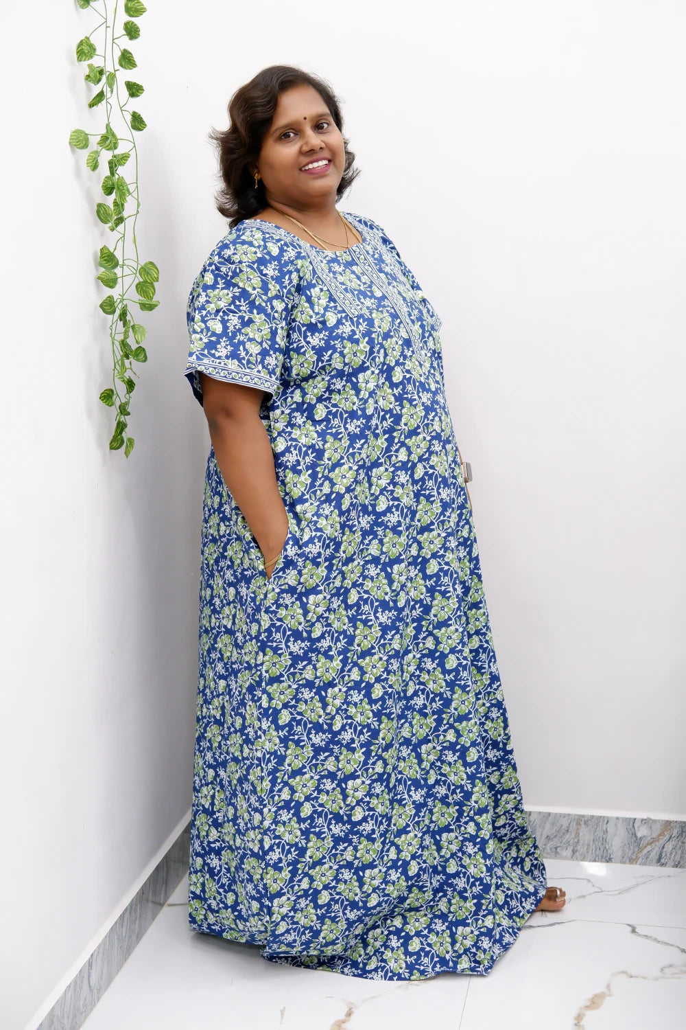 Elegant Zip Nighty – Jyothi Cotton Breeze