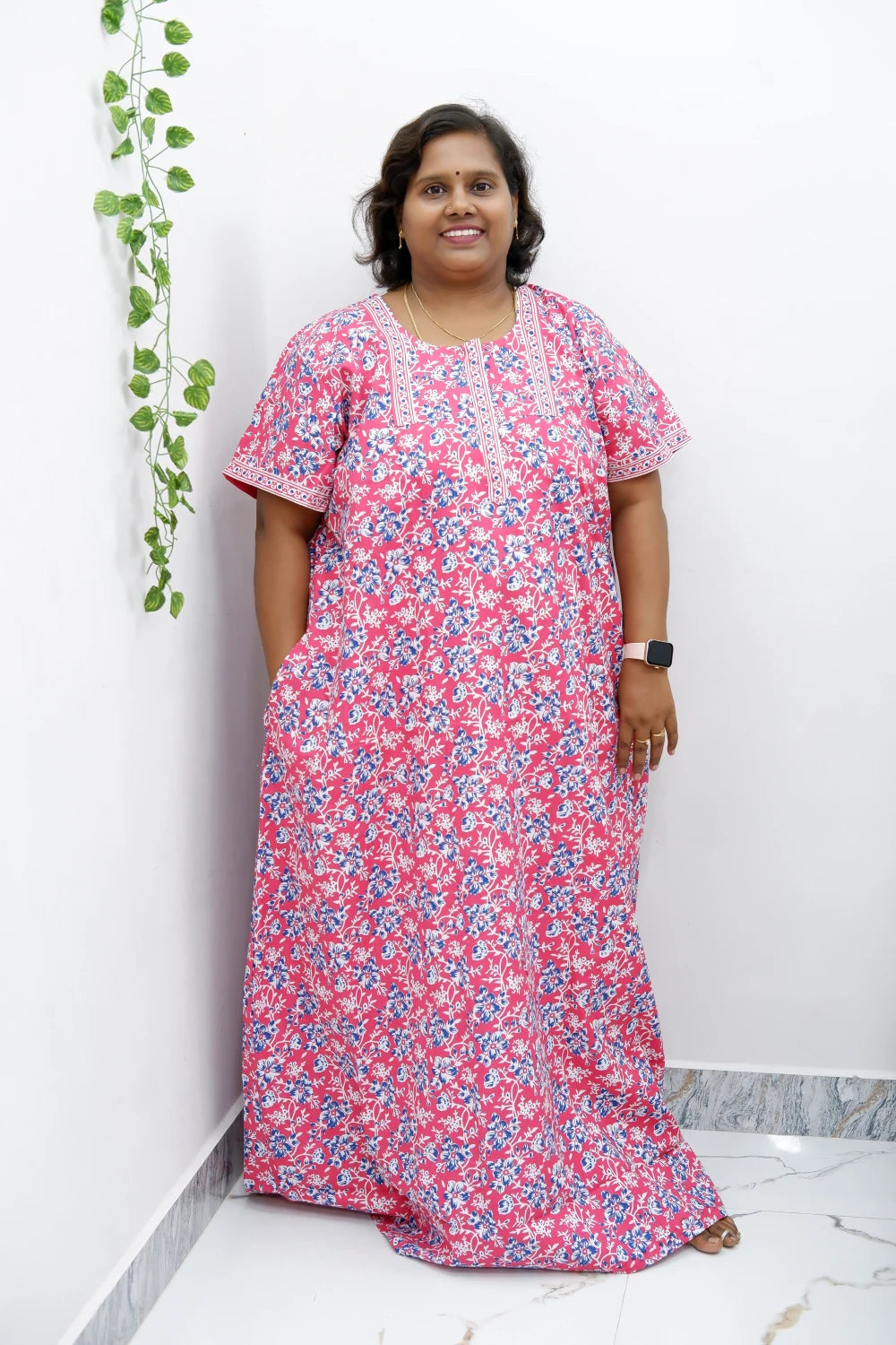 Elegant Zip Nighty – Jyothi Cotton Breeze