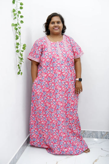 Elegant Zip Nighty – Jyothi Cotton Breeze